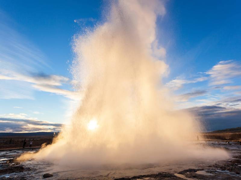 The Strokkur geothermal geyser, Golden Circle, Iceland